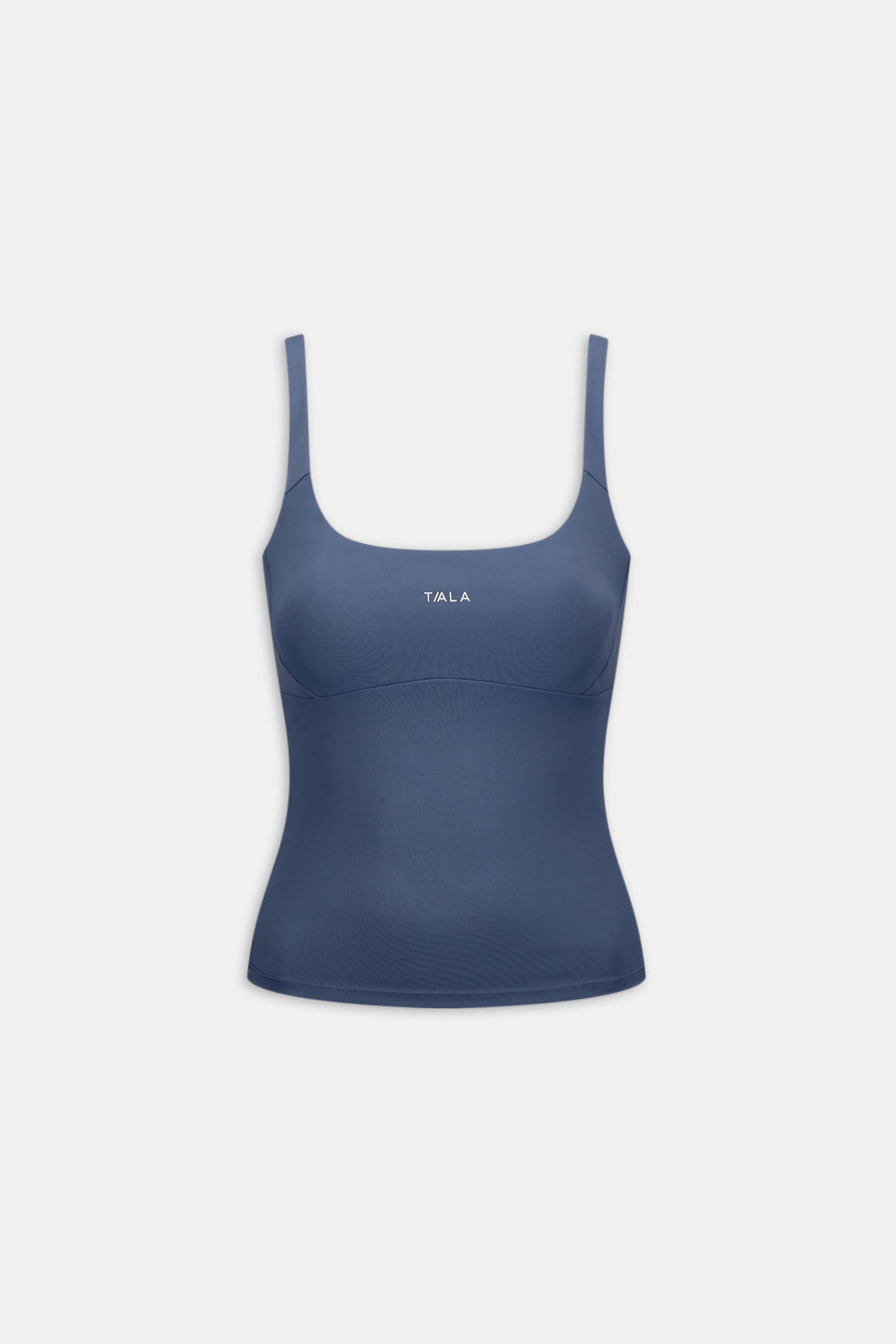 SkinLuxe Scoop Neck Full Length Vest - Vintage Blue