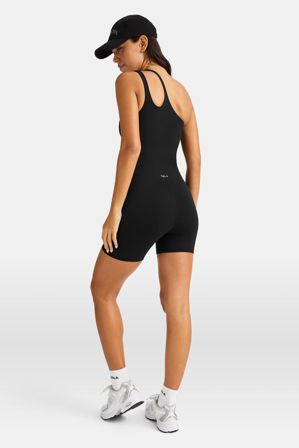 SkinLuxe Asymmetric Unitard - Shadow Black