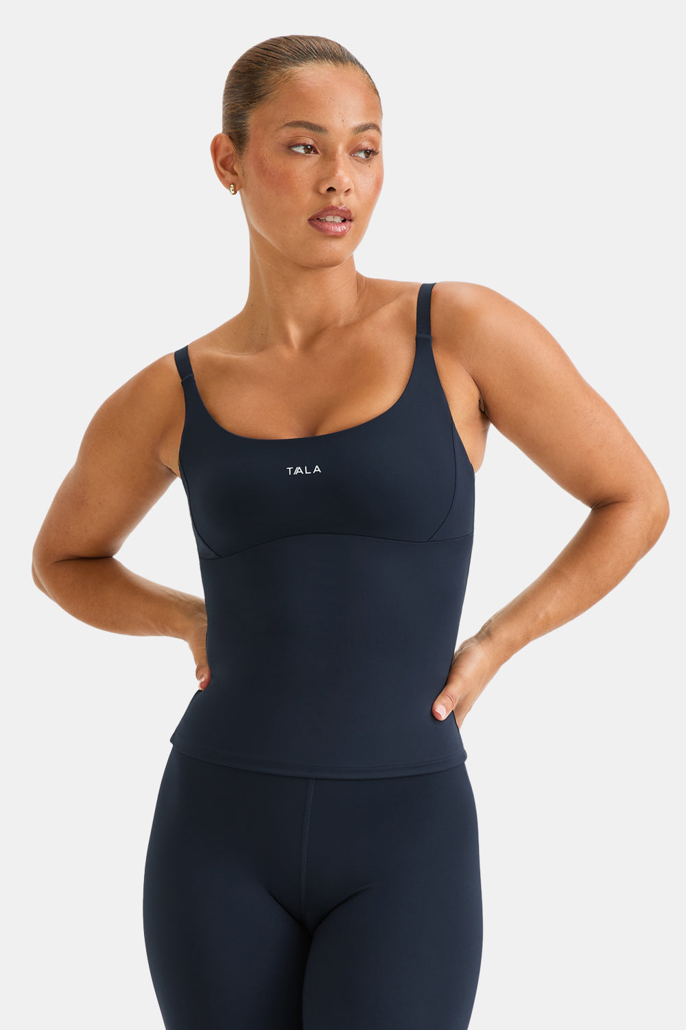 SkinLuxe Scoop Neck Full Length Vest - Midnight Navy