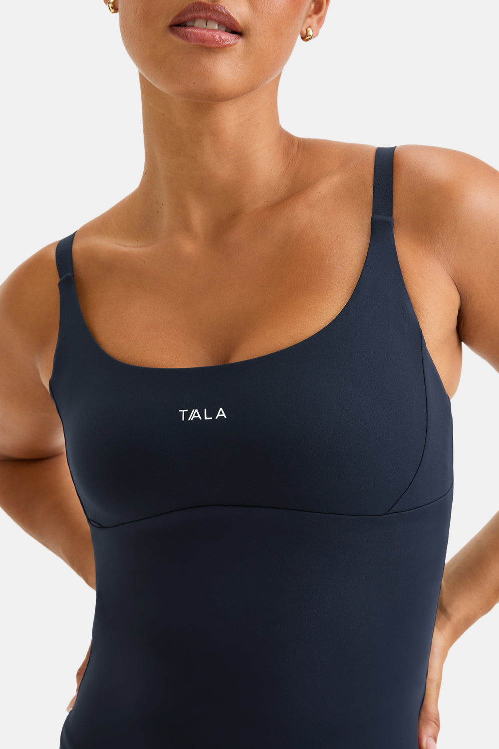 SkinLuxe Scoop Neck Full Length Vest - Midnight Navy