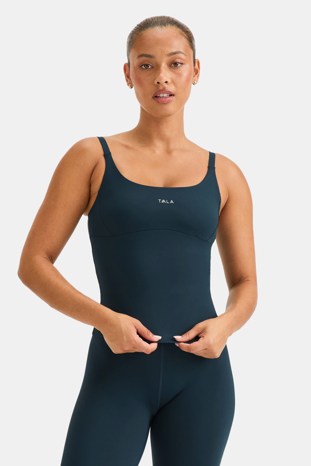 SkinLuxe Scoop Neck Full Length Vest - Rich Teal