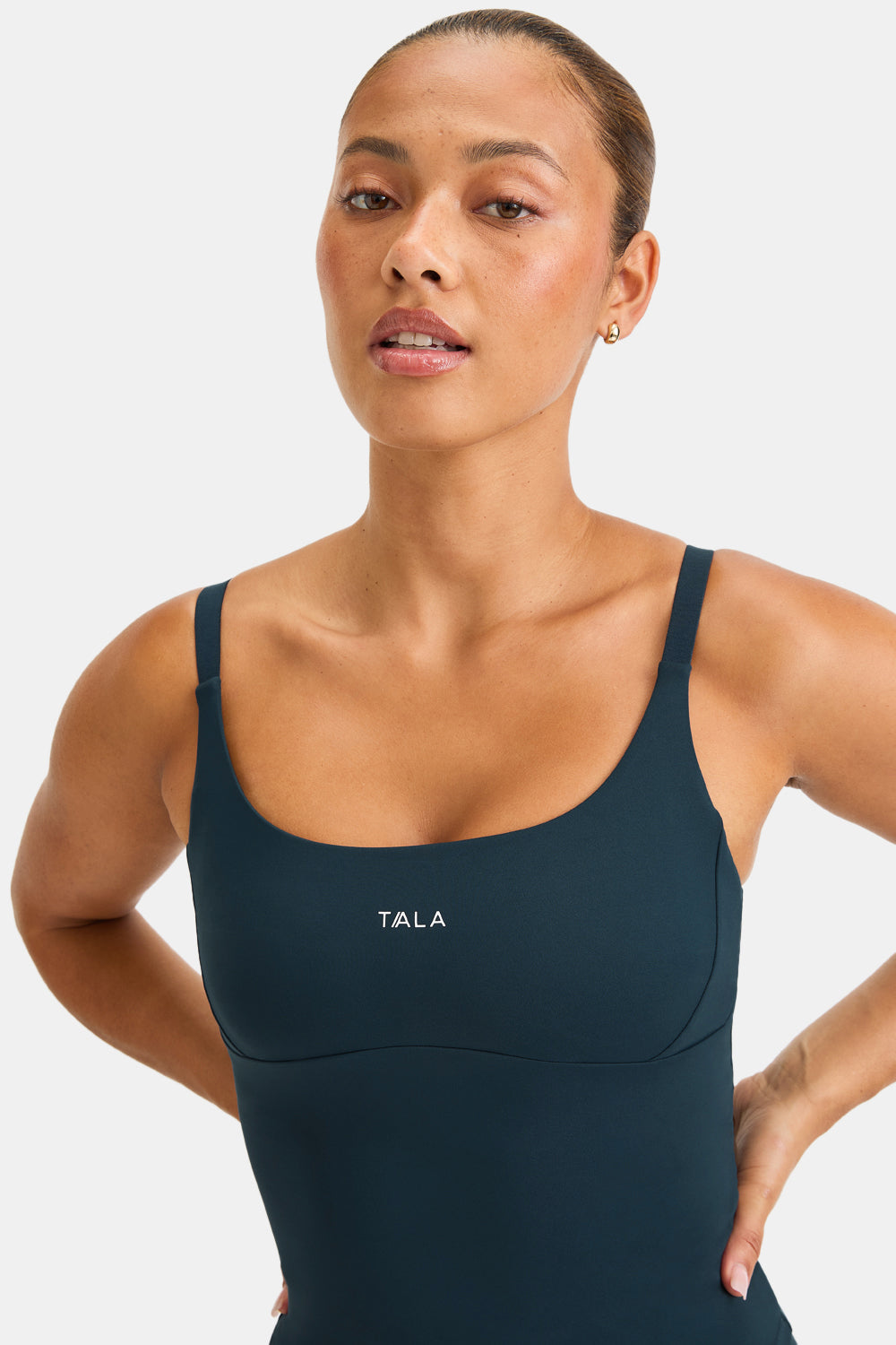 SkinLuxe Scoop Neck Full Length Vest - Rich Teal