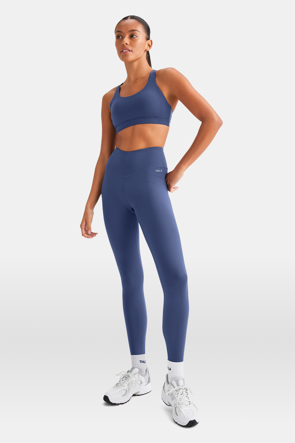 SkinLuxe Tank Sports Bra - Vintage Blue