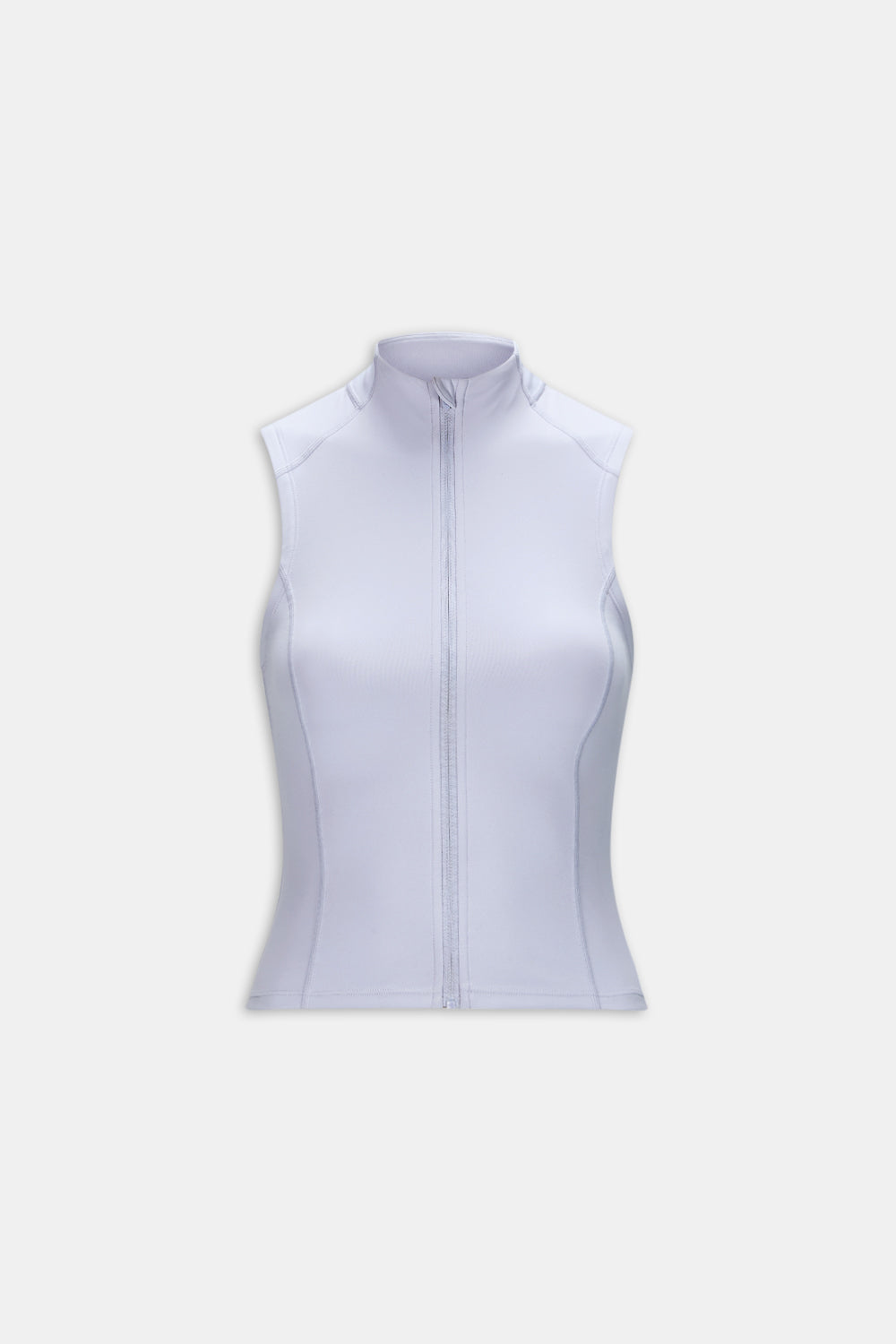 SkinLuxe Sleeveless Zip Through Running Top - Lilac