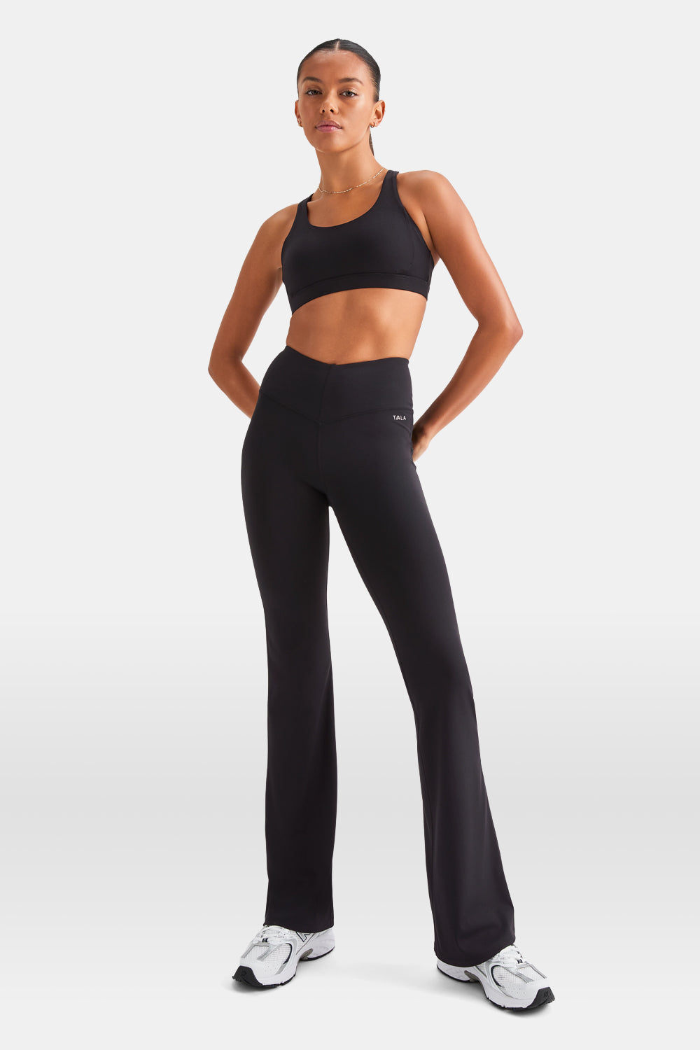 SkinLuxe V-Waist Flared Legging - Shadow Black