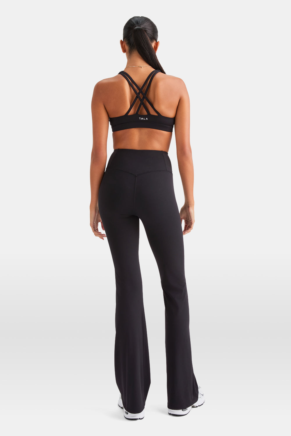 SkinLuxe V-Waist Flared Legging - Shadow Black