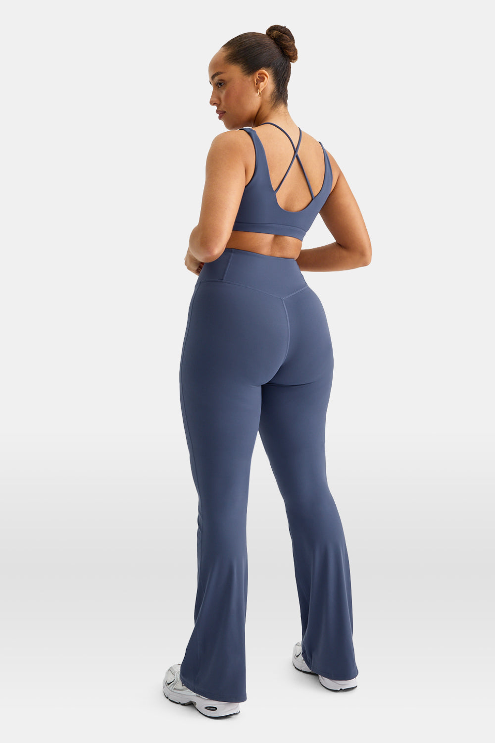 SkinLuxe V-Waist Flared Legging - Vintage Blue