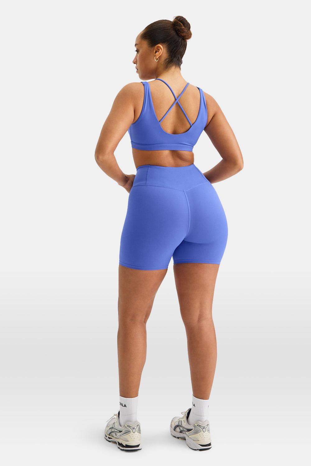 SkinLuxe High V-Waisted Shorts - Iris Blue