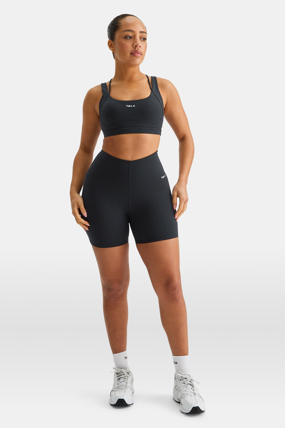 SkinLuxe High V-Waisted Shorts - Shadow Black