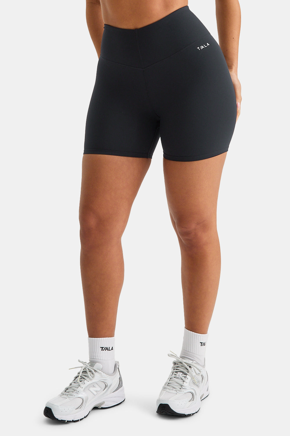 SkinLuxe High V-Waisted Shorts - Shadow Black