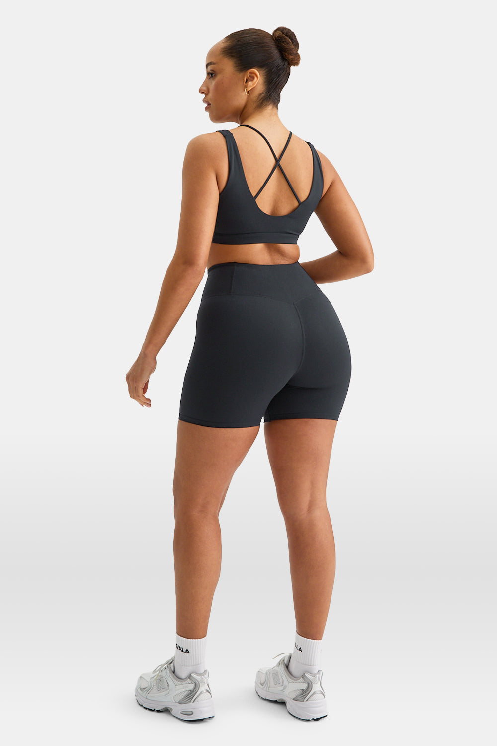 SkinLuxe High V-Waisted Shorts - Shadow Black