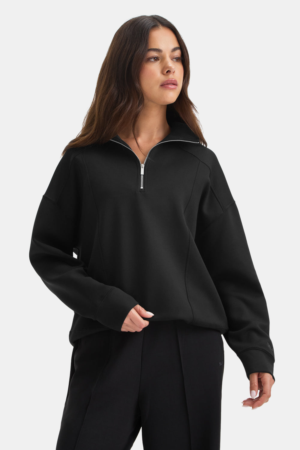 SoftSmart 1/4 Zip Sweatshirt - Black