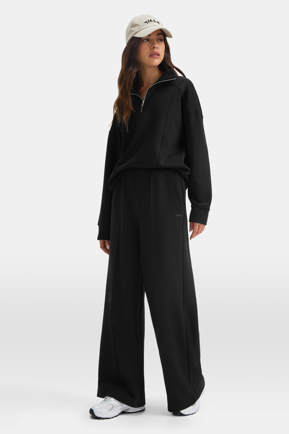 SoftSmart 1/4 Zip Sweatshirt - Black