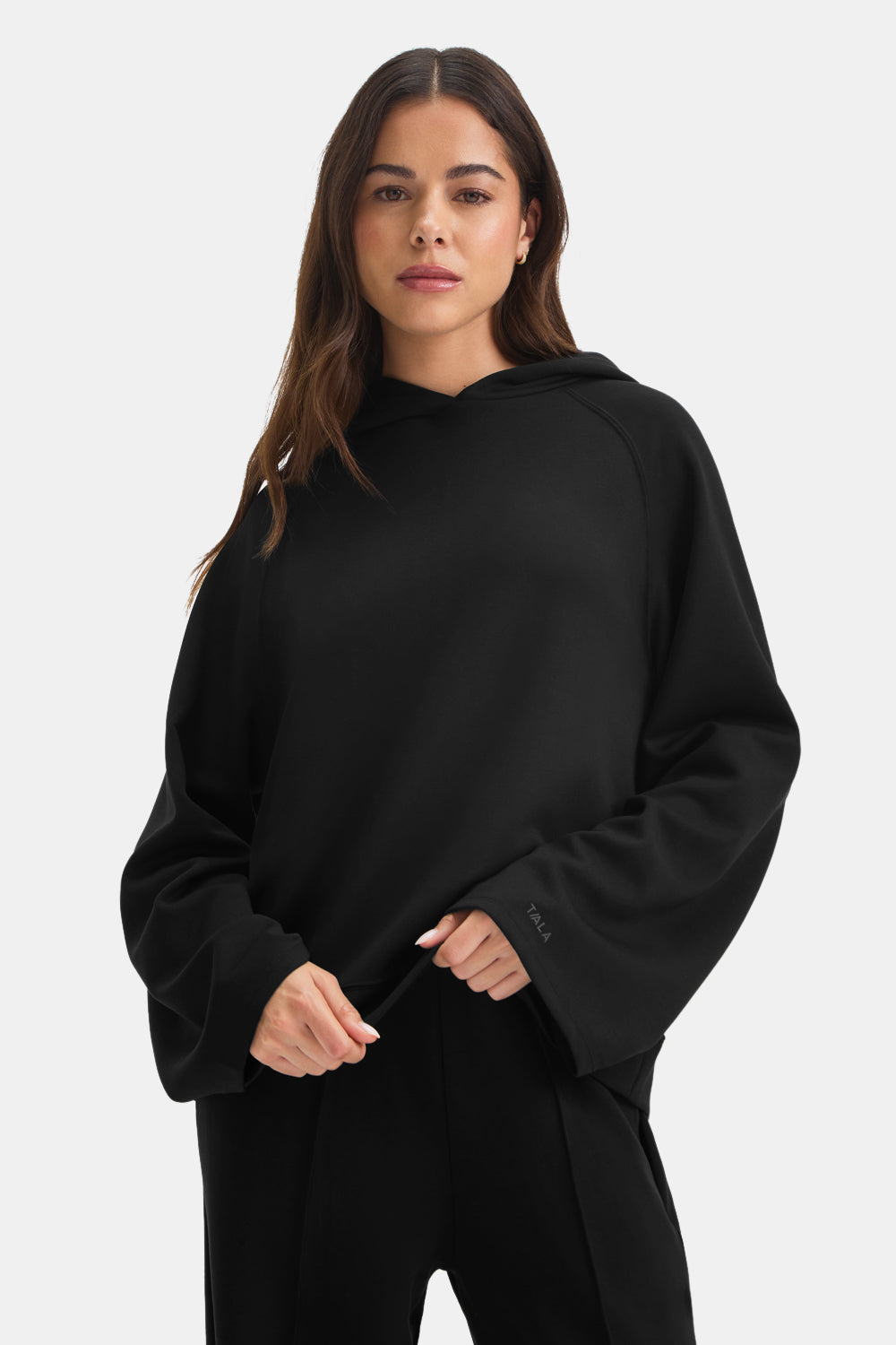 SoftSmart Flared Sleeve Hoodie - Black