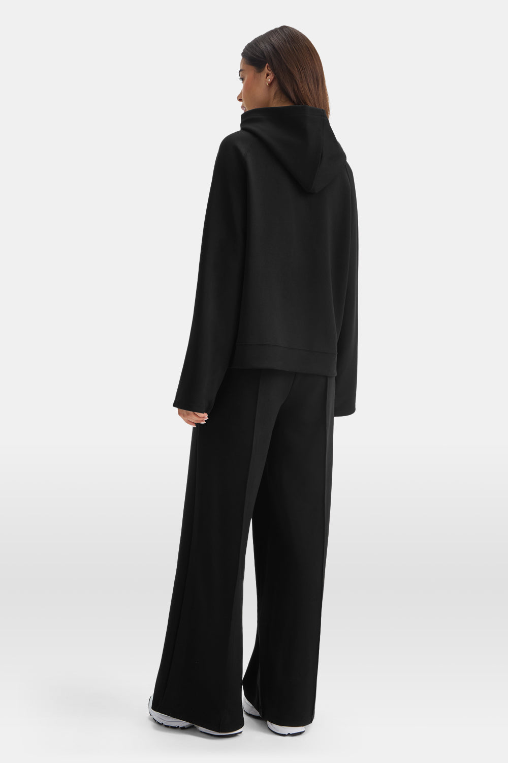 SoftSmart Flared Sleeve Hoodie - Black