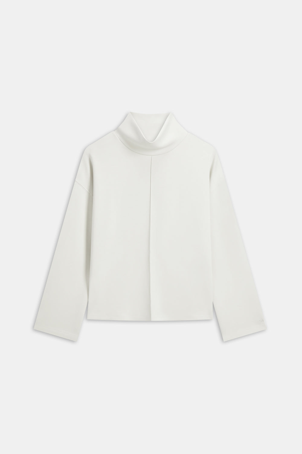 SoftSmart Funnel Neck Sweatshirt - Ecru