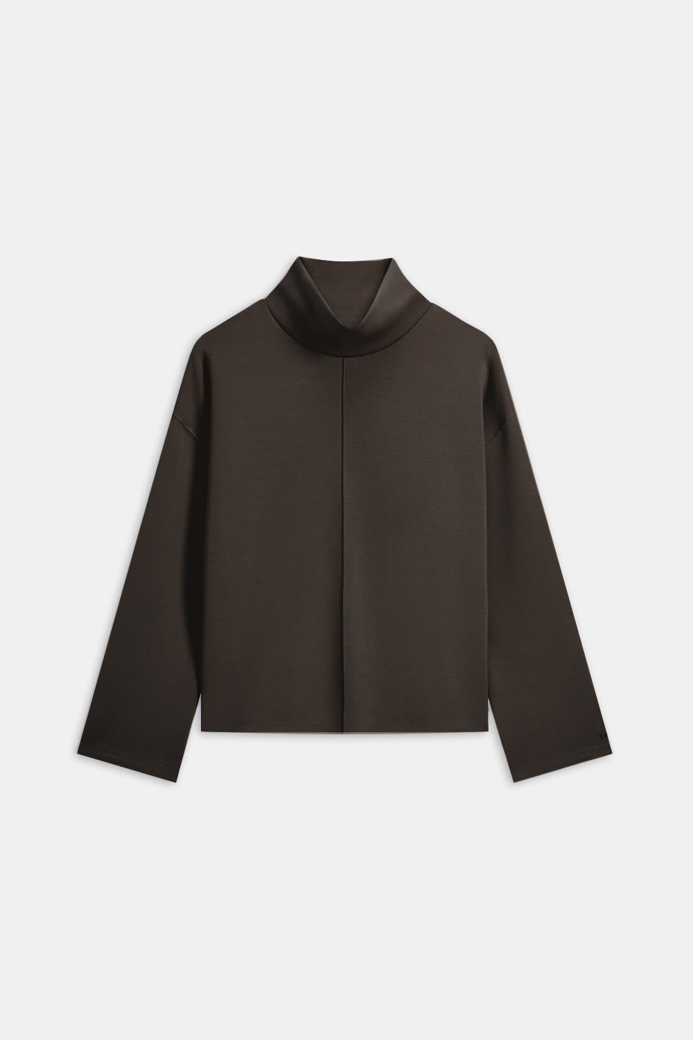 SoftSmart Funnel Neck Sweatshirt - Cocoa