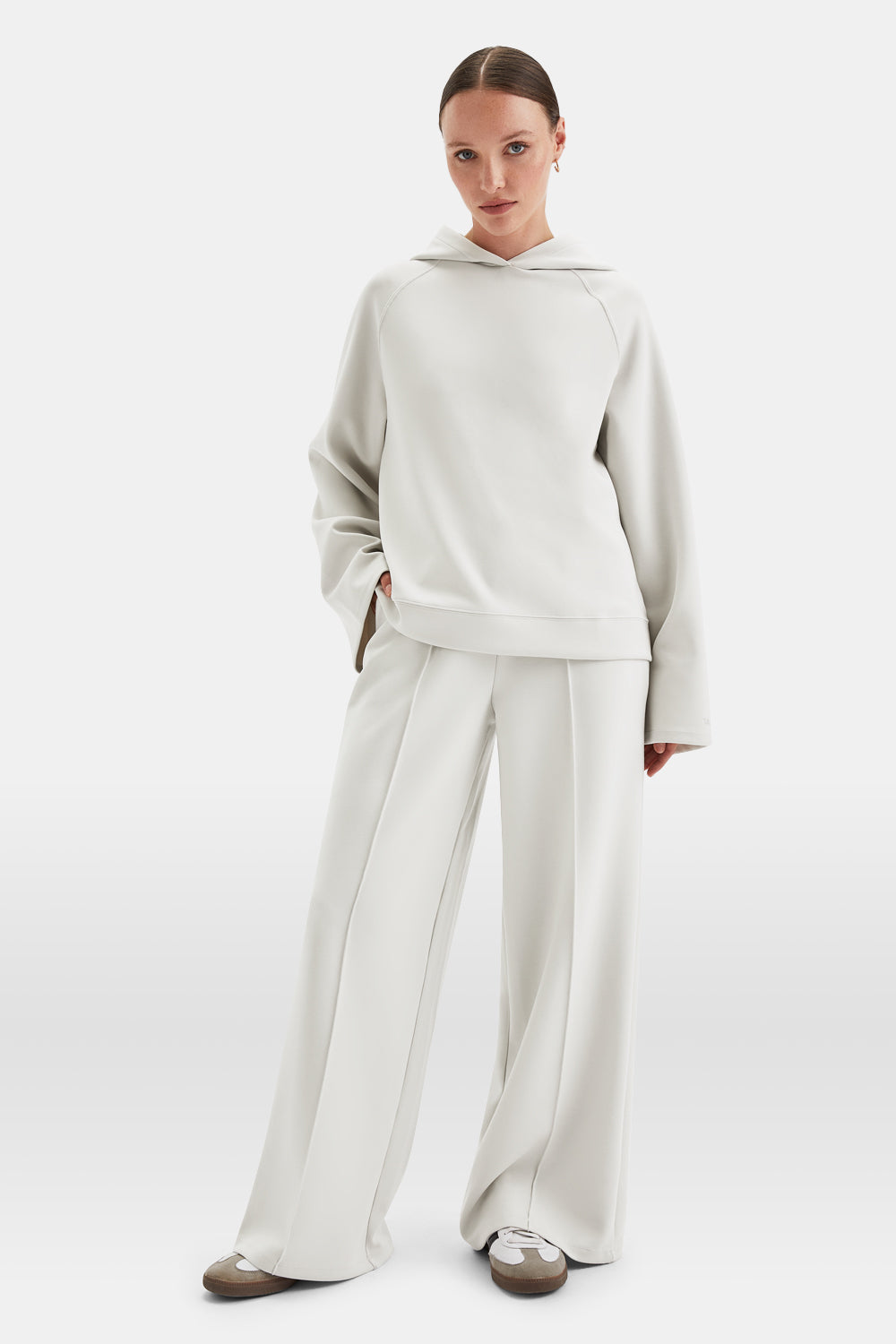 SoftSmart Flared Sleeve Hoodie - Ecru