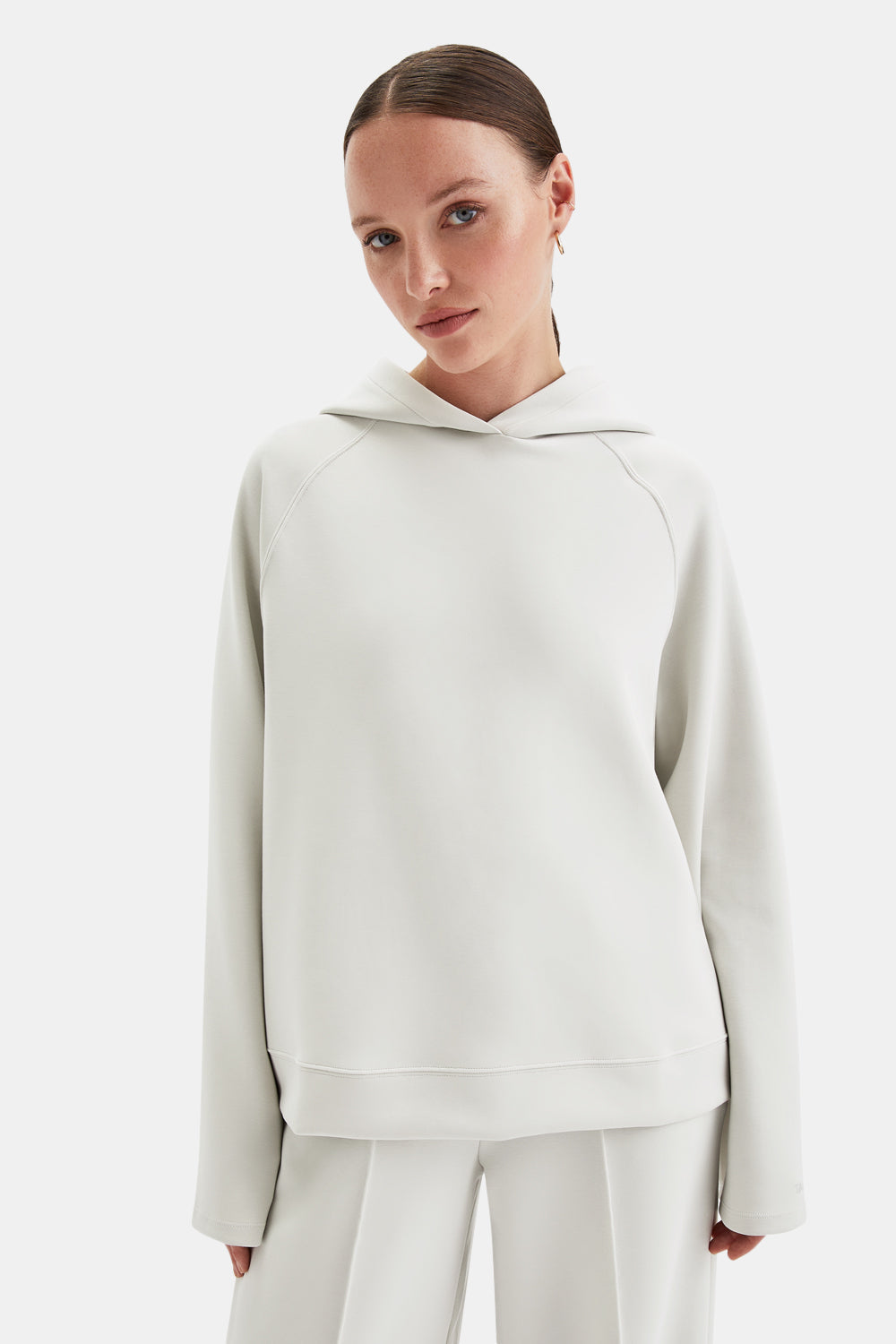 SoftSmart Flared Sleeve Hoodie - Ecru