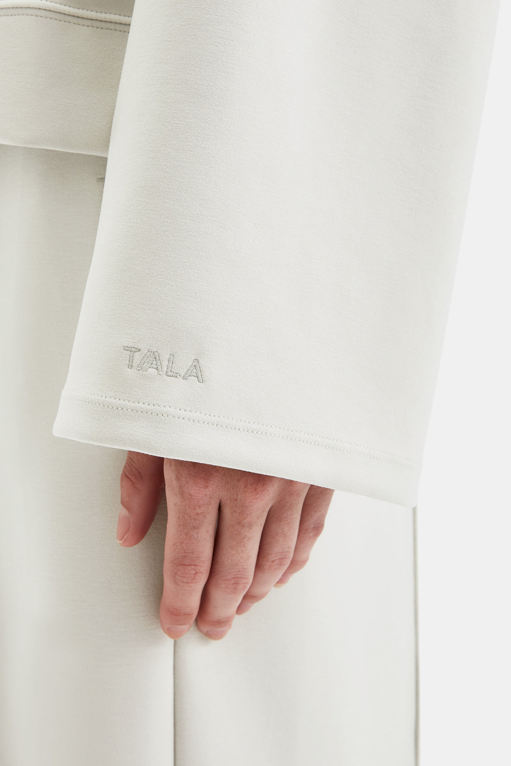 SoftSmart Flared Sleeve Hoodie - Ecru