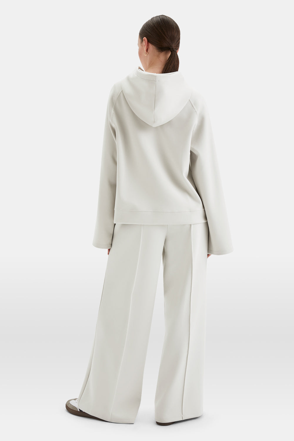 SoftSmart Flared Sleeve Hoodie - Ecru