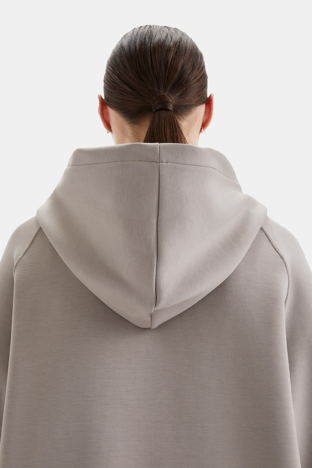 SoftSmart Flared Sleeve Hoodie - Pebble