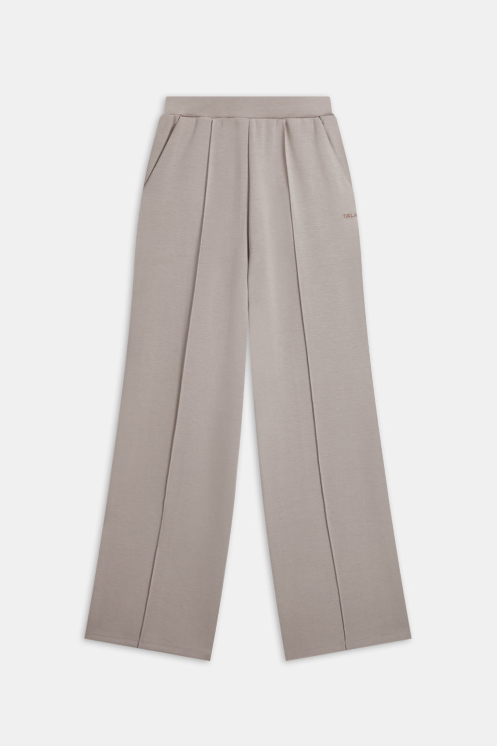 SoftSmart Wide Leg Jogger - Pebble