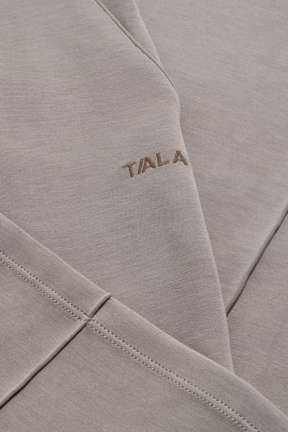 SoftSmart Wide Leg Jogger - Pebble