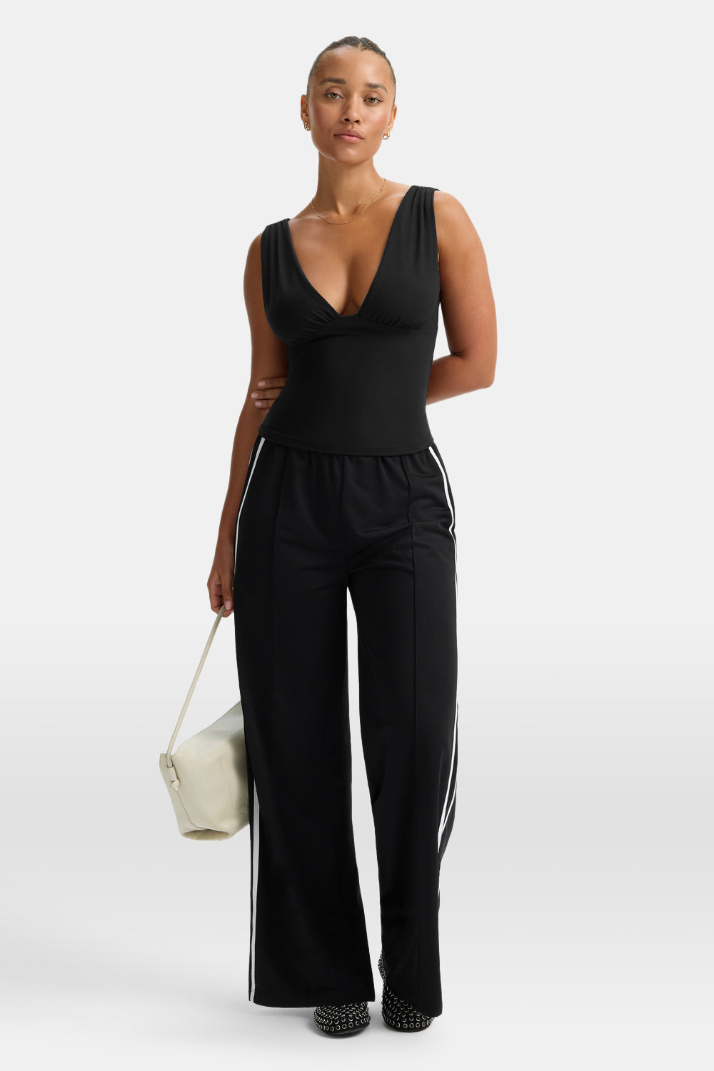 365 Plunge Neckline Top - Black