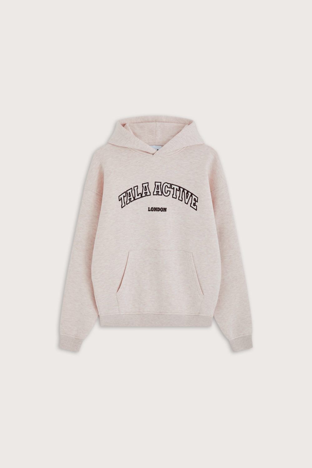 TALA Applique Oversized Hoodie - Oat Marl