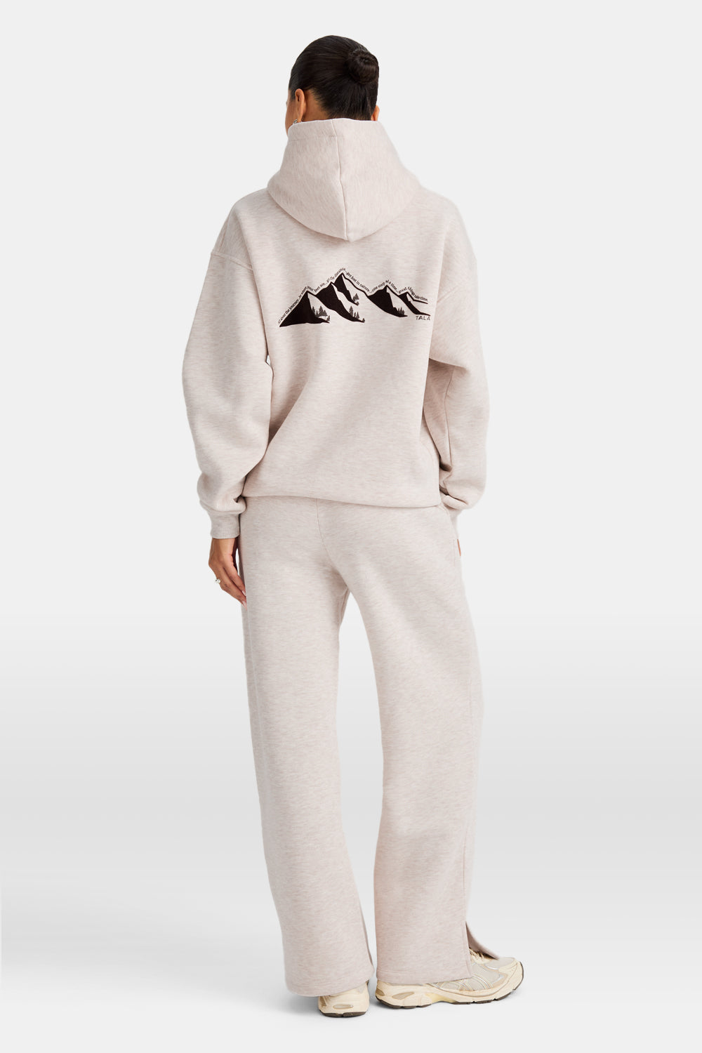 Outdoors Graphic Oversized Hoodie - Oat Marl