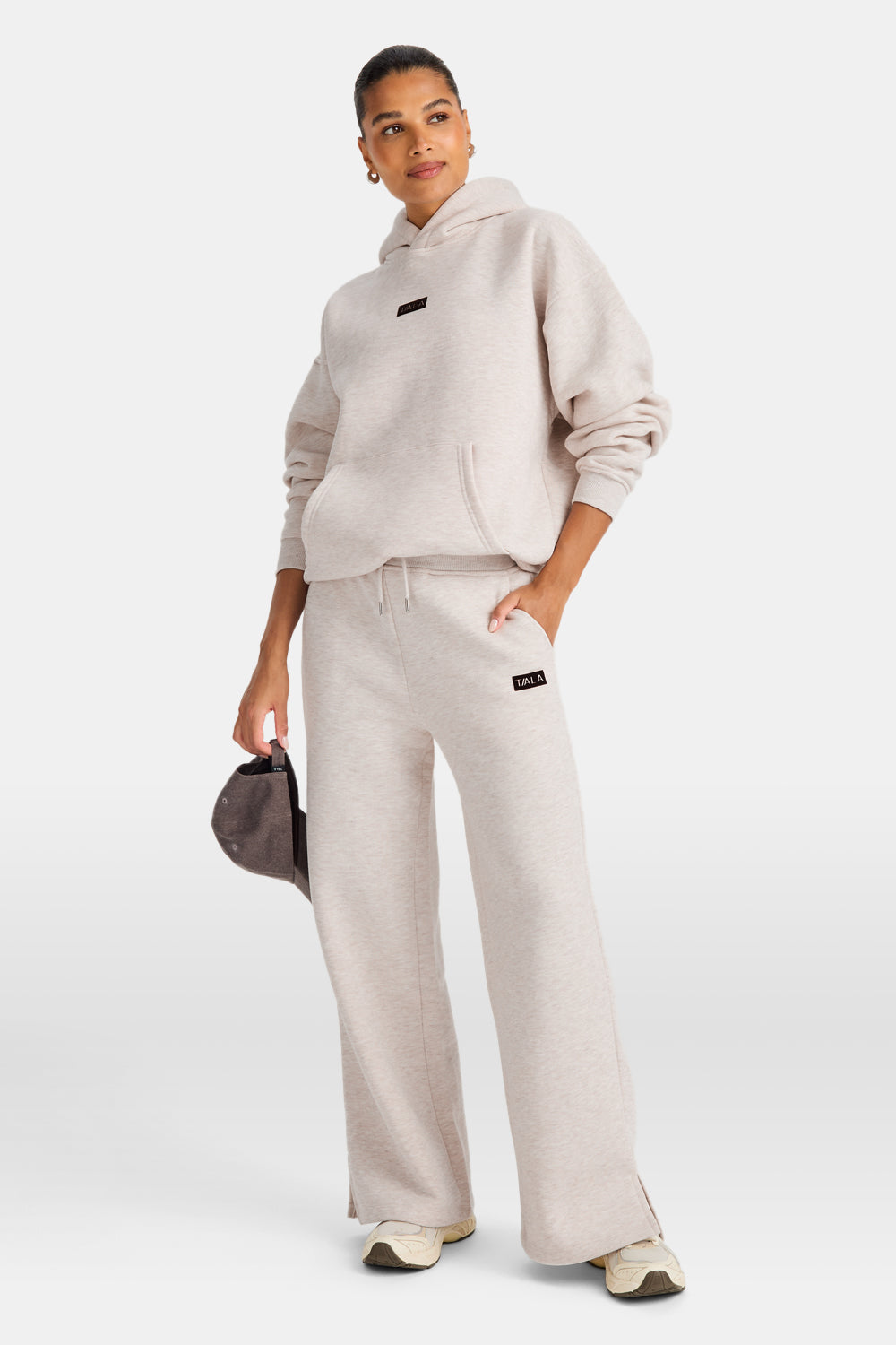 Outdoors Graphic Oversized Hoodie - Oat Marl