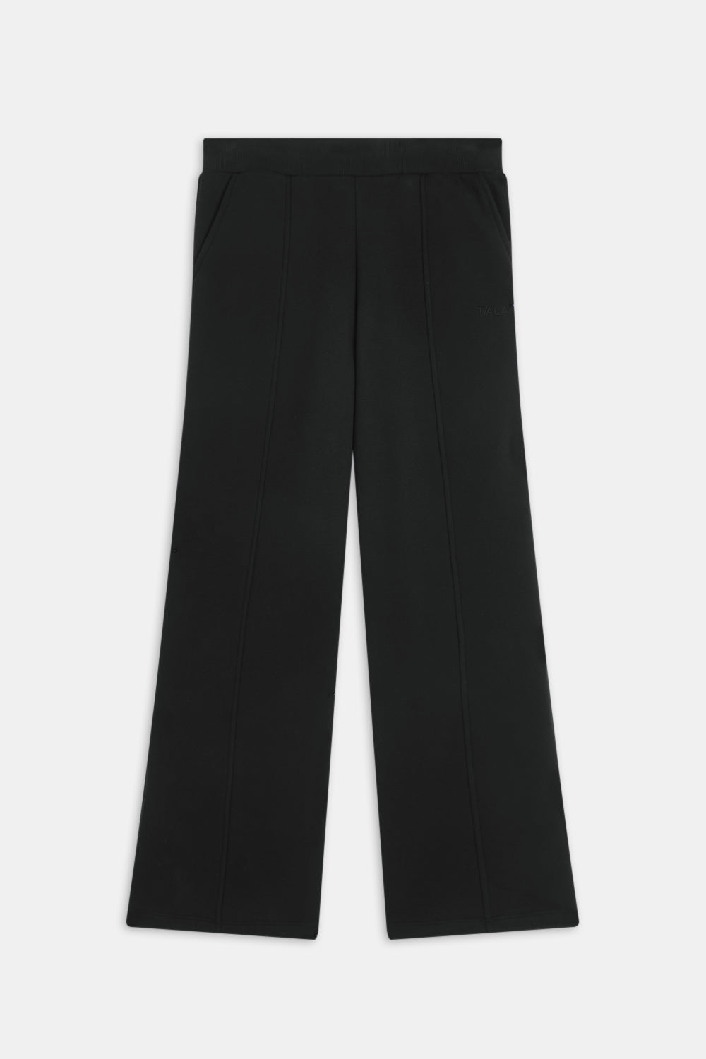 Pintuck Wide Leg Jogger - Black