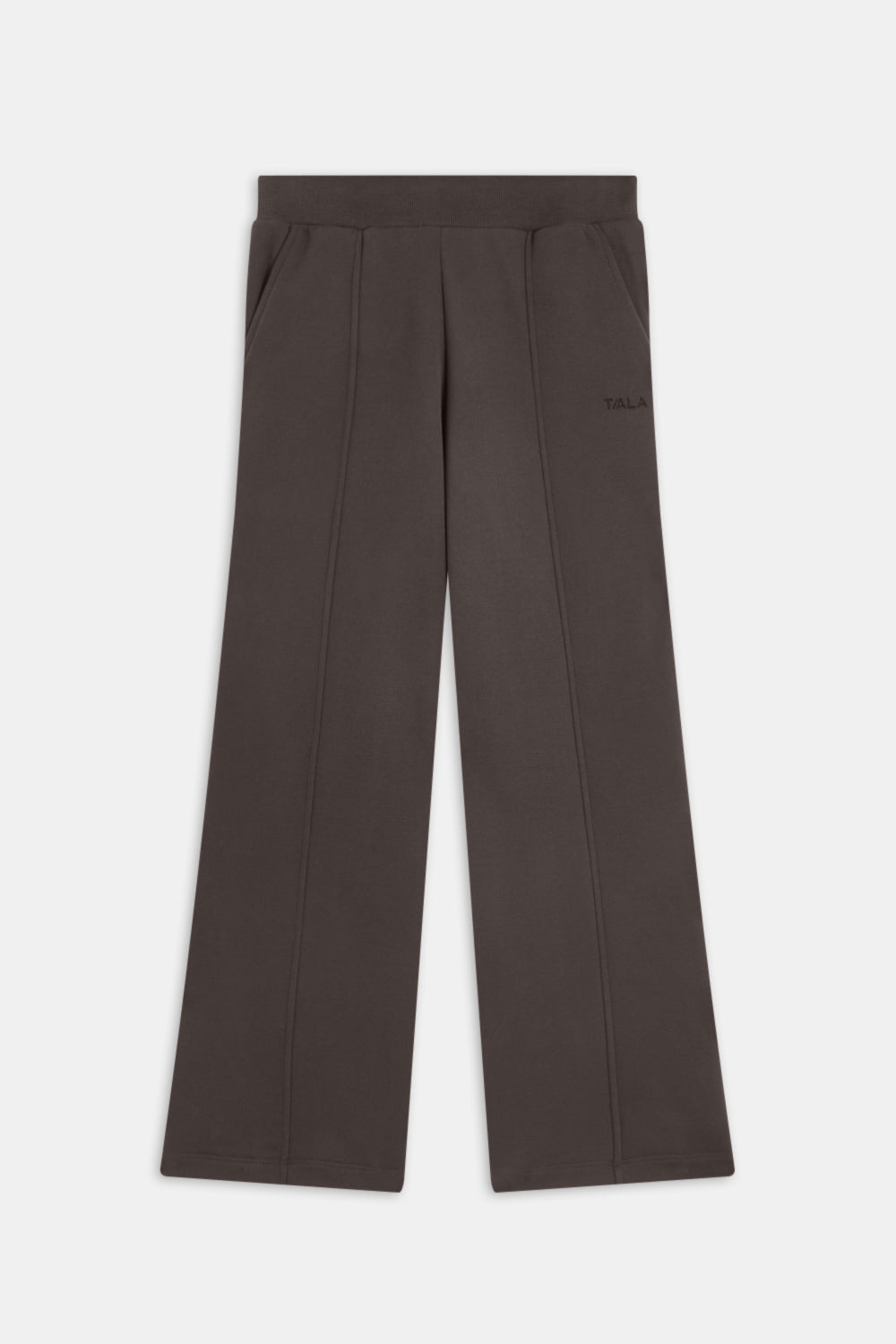 Pintuck Wide Leg Jogger - Mocha Brown