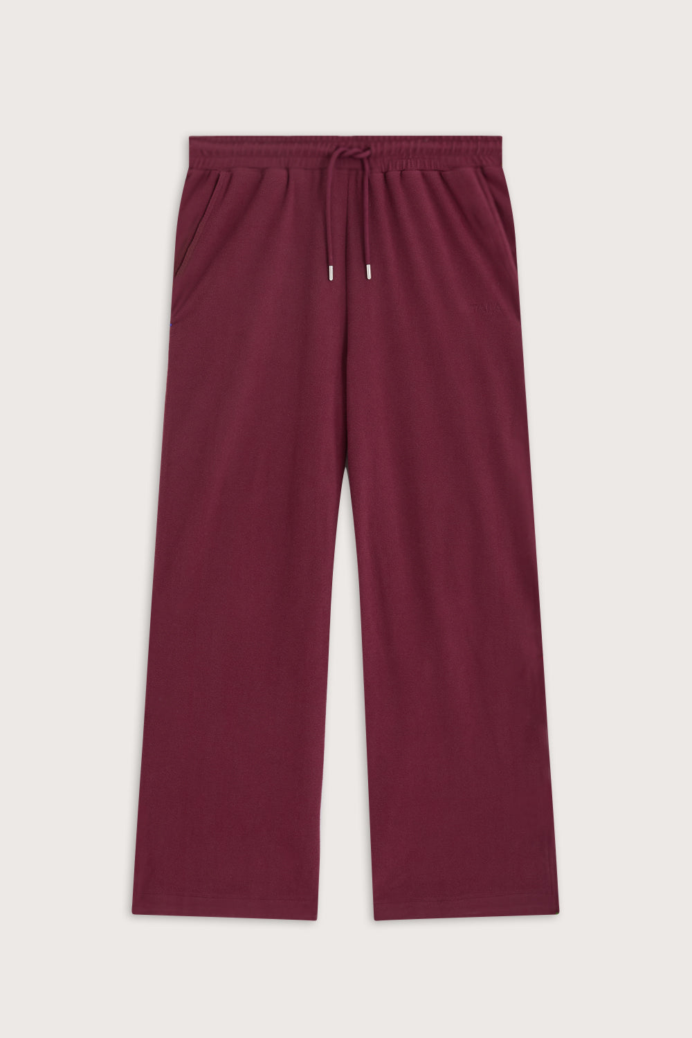 Plush Wide Leg Jogger - Cranberry
