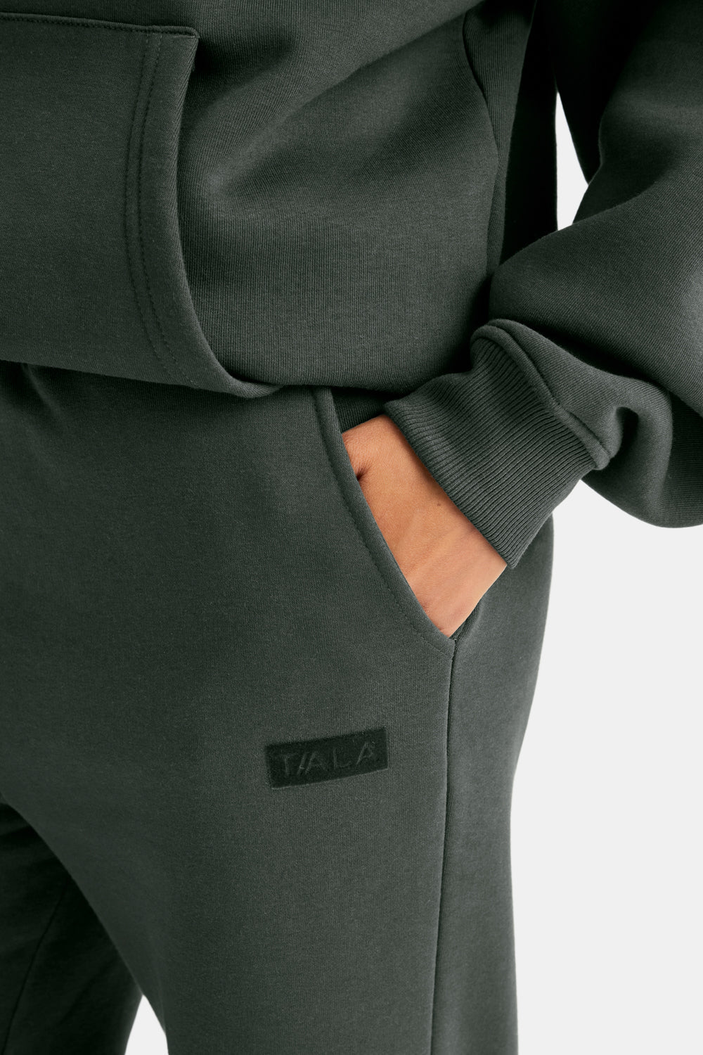 Wide Leg Jogger - Dark Moss