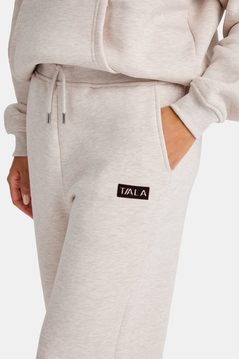 Wide Leg Jogger - Oat Marl