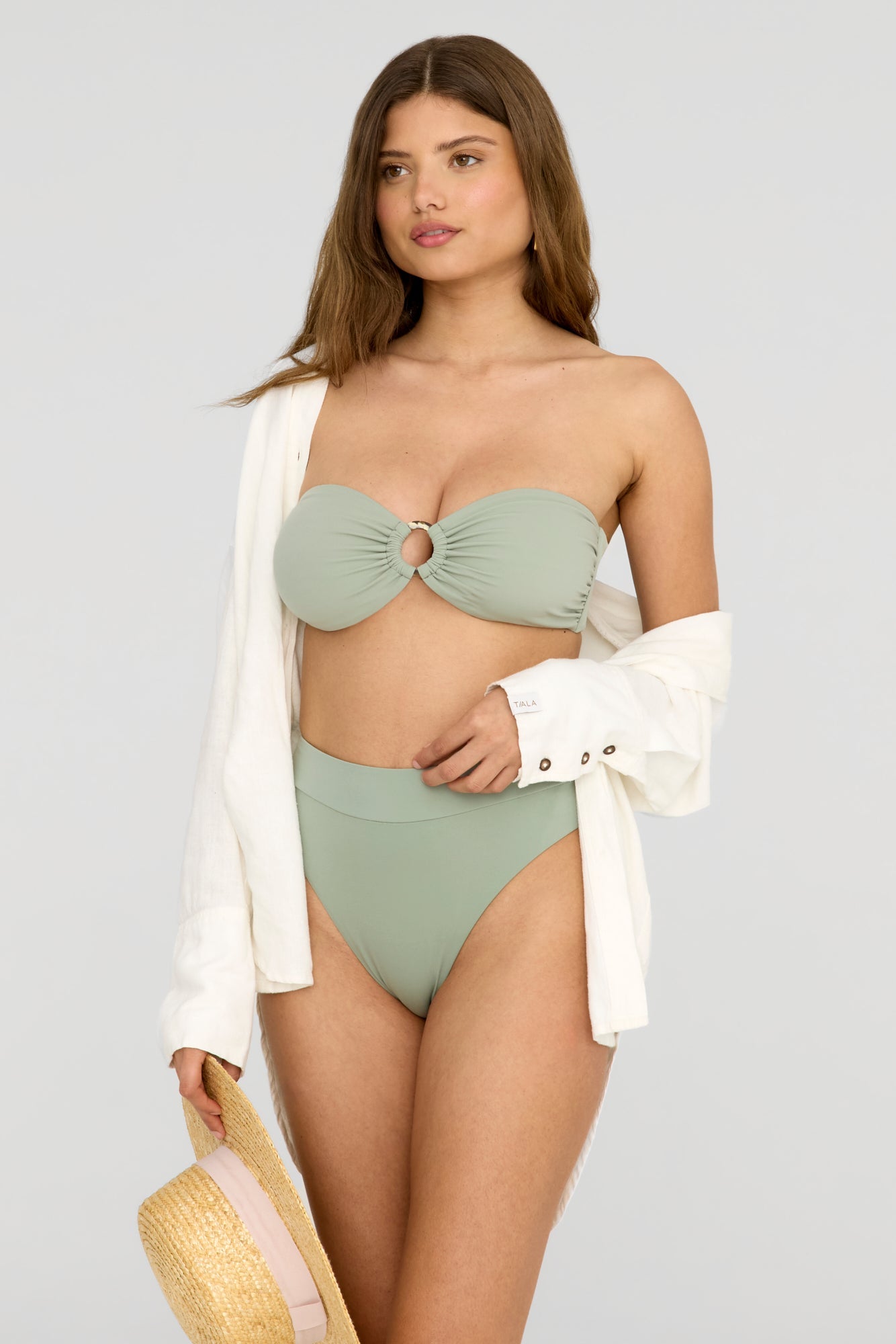 Marnie Multiway Bandeau Ring Bikini Top - Sage