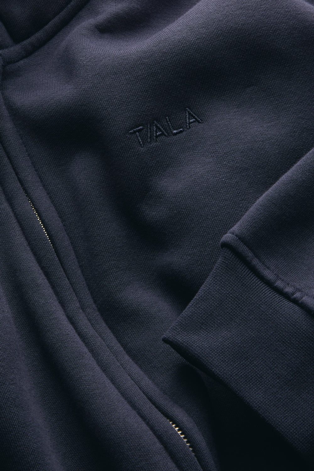 Cocoon Zip Through Hoodie - Midnight Navy