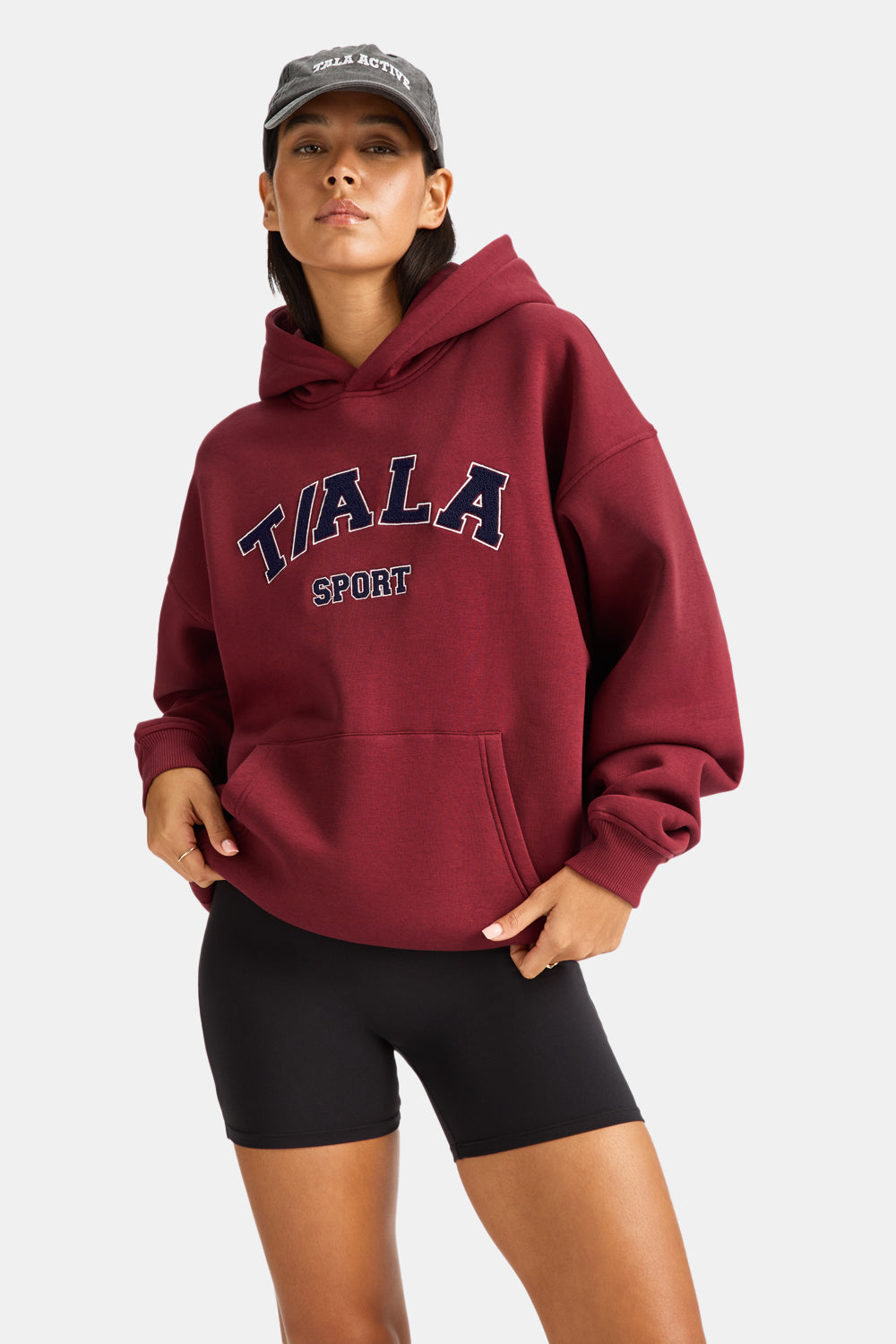 Oversized Club Hoodie - Vintage Red