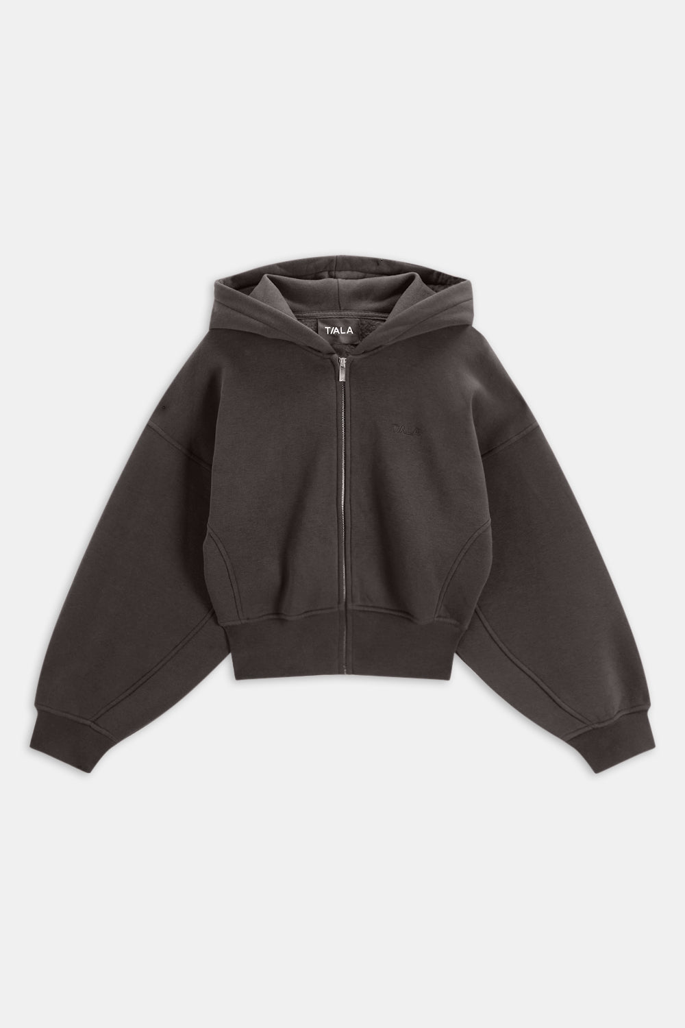 Cocoon Zip Through Hoodie - Americano