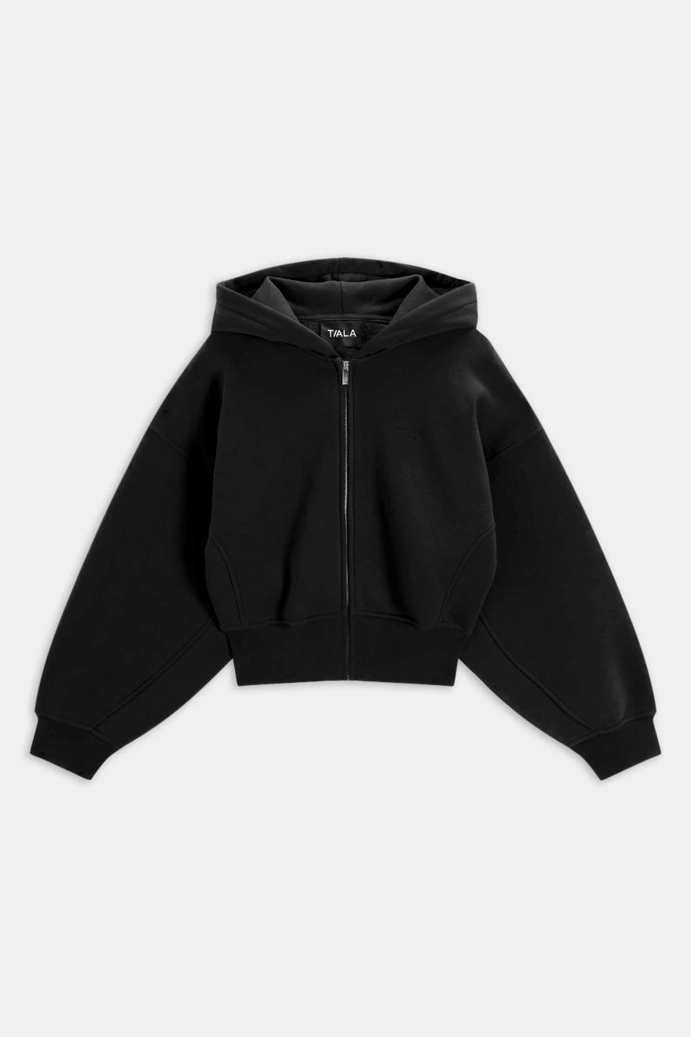 Cocoon Zip Through Hoodie - Black