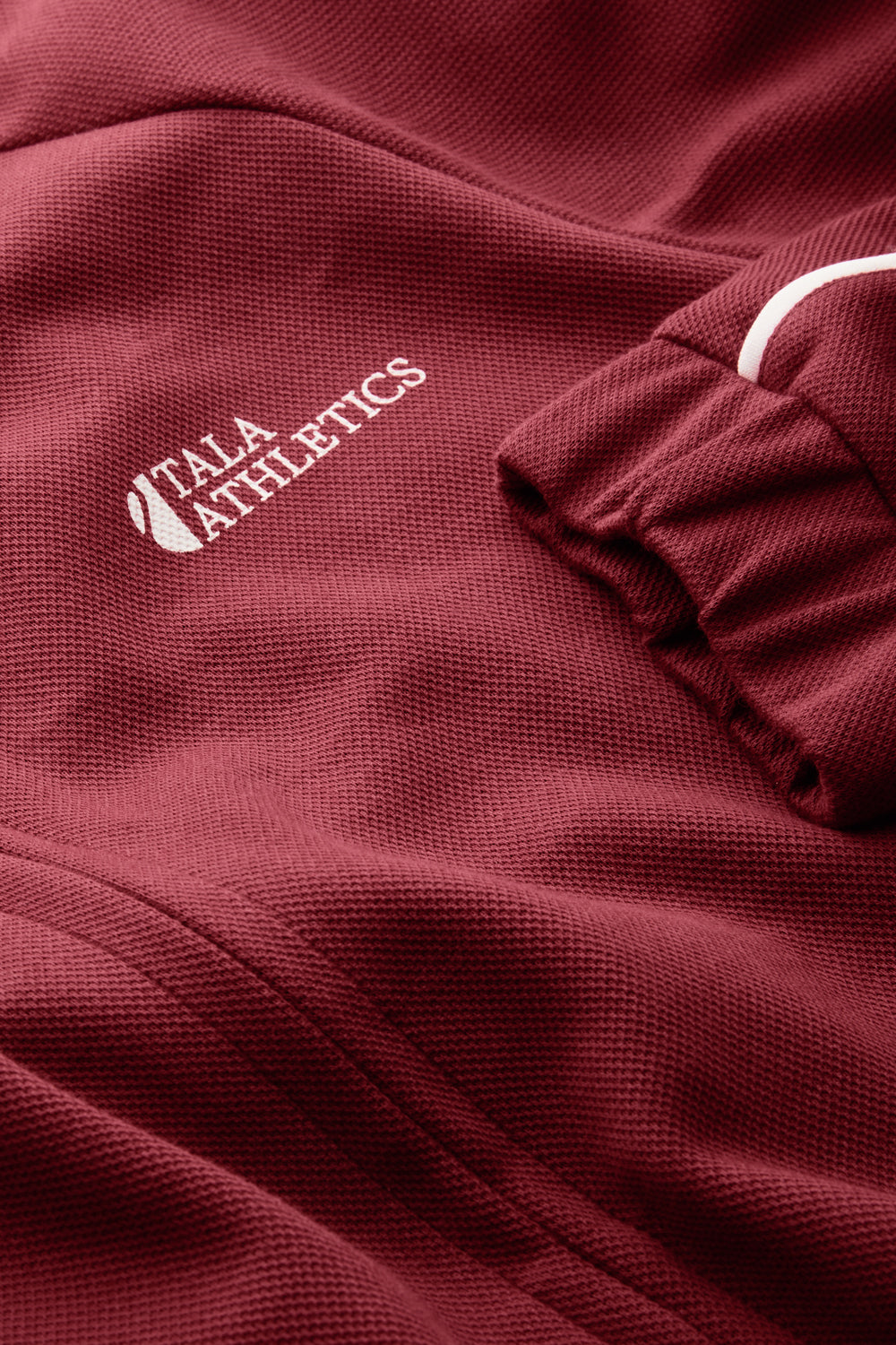 Contrast Piping Track Jacket - Vintage Red