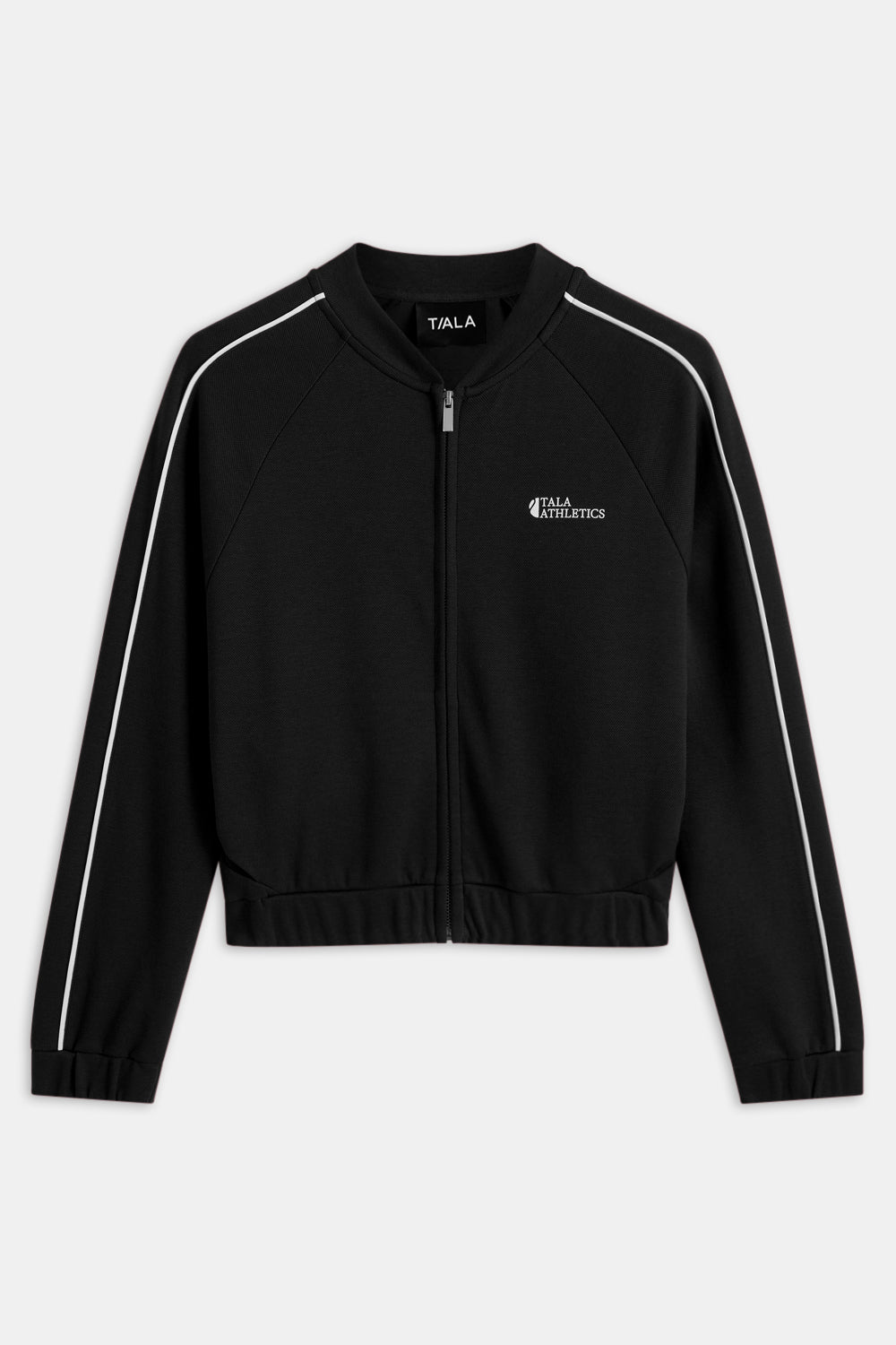 Contrast Piping Track Jacket - Shadow Black