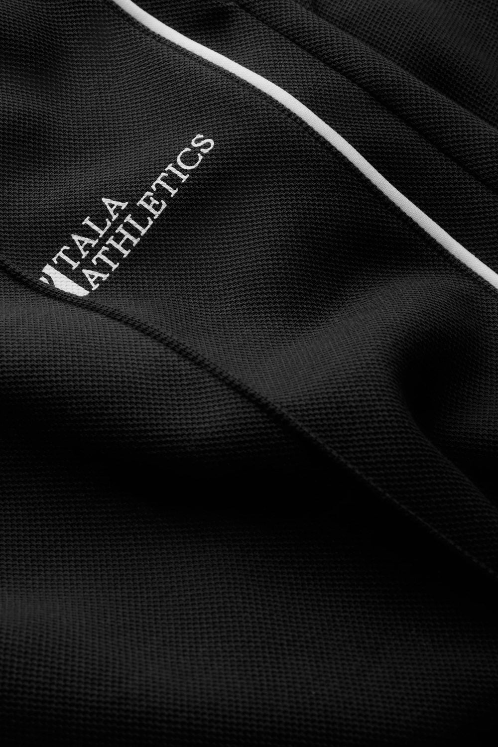 Contrast Piping Track Pant - Shadow Black