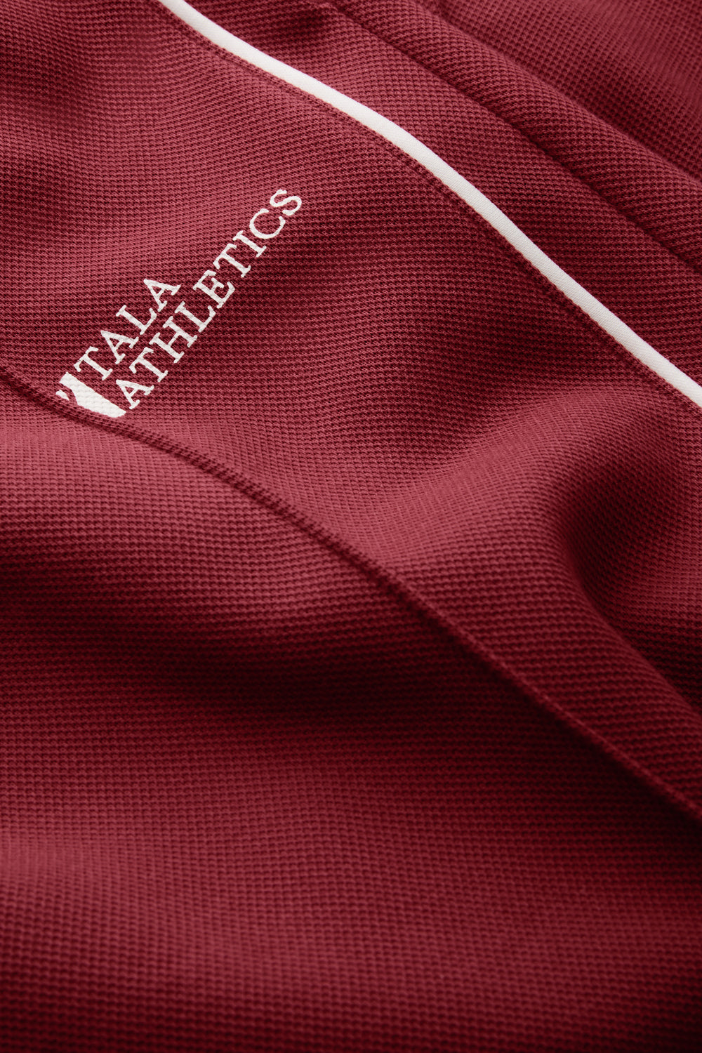 Contrast Piping Track Pant - Vintage Red