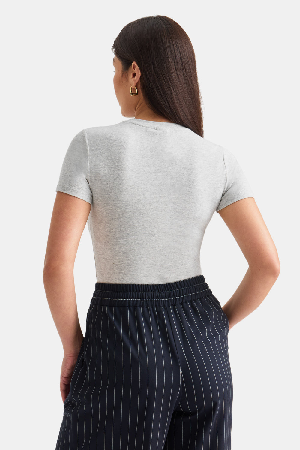 365 Core Cotton Short Sleeve T-Shirt - Grey Marl