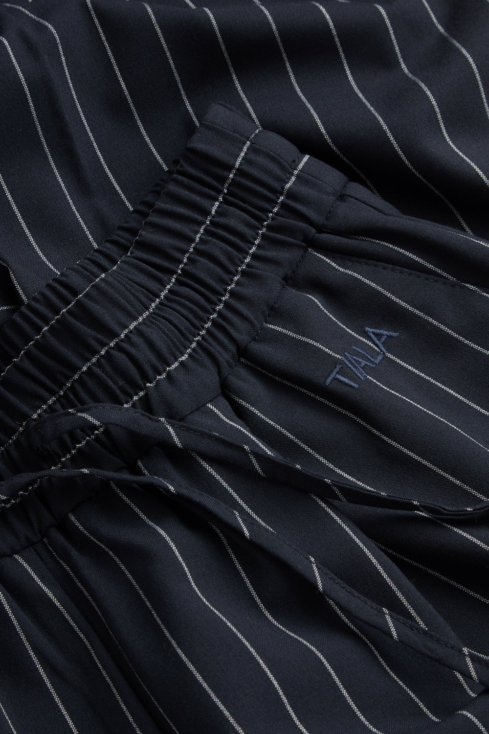 Everyday Tailoring Drawstring Trousers - Navy Stripe