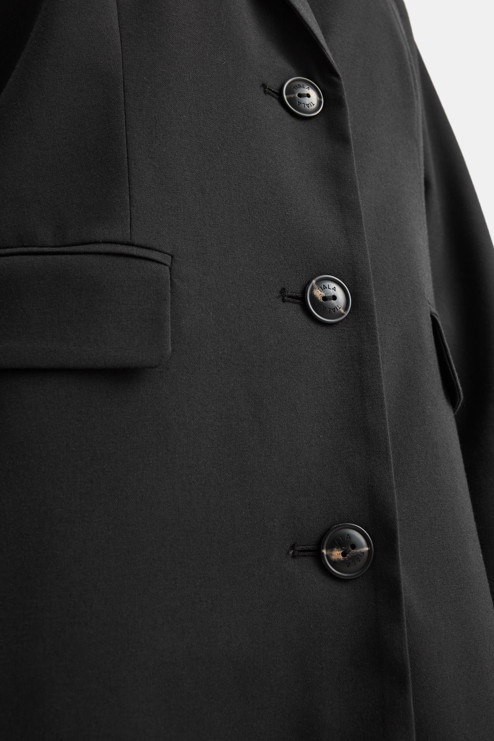 Longline Blazer Coat - Black