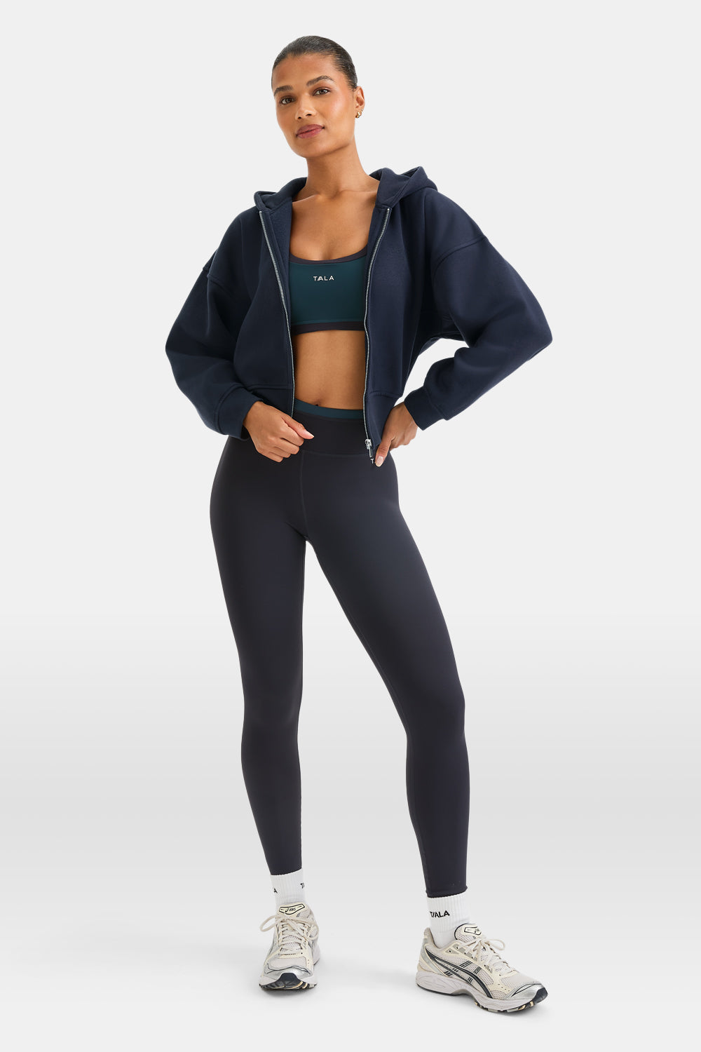 Cocoon Zip Through Hoodie - Midnight Navy